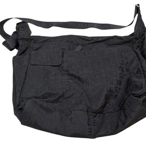 Charles Jourdan Black Nylon Logo Messenger Bag